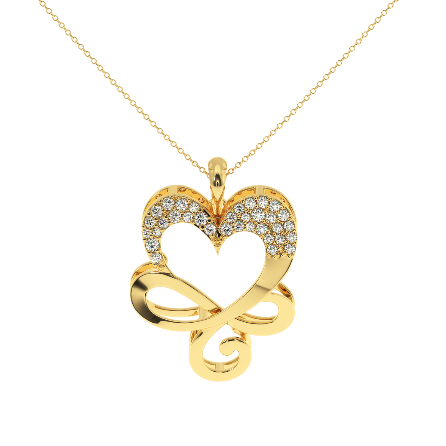 Buy Stunning Dizzy Heart Diamond Pendant | Solitairekart